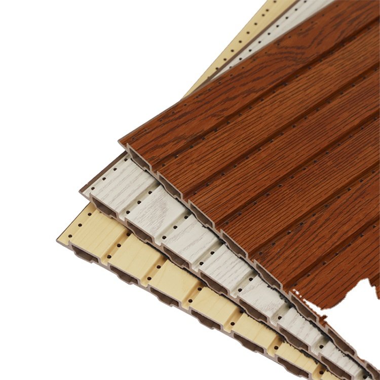 Acoustic Wood Wall Panel Soundproof WPC Slat Wood Wall Panel